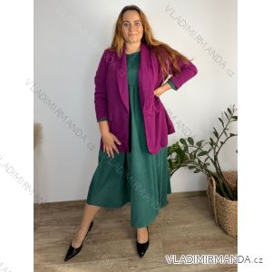 Sako dlhý rukáv dámsky nadrozmer (52/54 ONE SIZE) TALIANSKA MÓDA IM4242607/DUR