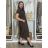 Šaty dlhé letné oversize krátky rukáv dámske (S/M/L ONE SIZE) TALIANSKA MÓDA IMWAD251395/DU S/M/L hnedá