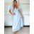 Šaty dlhé elegantný letný krátky rukáv dámske (S/M/L ONE SIZE) TALIANSKA MÓDA IMPOC256565
