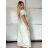 Šaty dlhé elegantný letný krátky rukáv dámske (S/M/L ONE SIZE) TALIANSKA MÓDA IMPOC256565