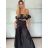 Súprava elegantný top krátky rukáv a nohavice dlhé dámske (S/M/L ONE SIZE) TALIANSKA MÓDA IMPOC2510102