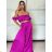Súprava elegantný top krátky rukáv a nohavice dlhé dámske (S/M/L ONE SIZE) TALIANSKA MÓDA IMPOC2510102