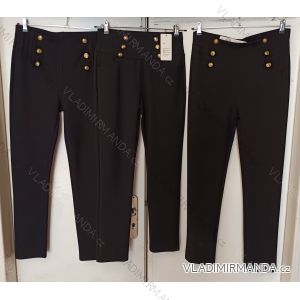 Nohavice elegantné s vysokým pásom dámske nadrozmer (M-2XL) SAL SMILING SAL25001
