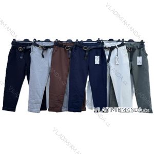 Nohavice s opaskom dámske nadrozmer (42/44/46 ONE SIZE) TALIANSKA MÓDA IMD24417