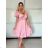 Šaty spoločenské krátky rukáv dámske (S/M/L ONE SIZE) TALIANSKA MODA IMSP255945