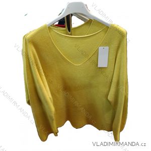 Sveter úpletový tenký dlhý rukáv dámsky (S/M/L ONE SIZE) TALIANSKA MÓDA IMSM250204