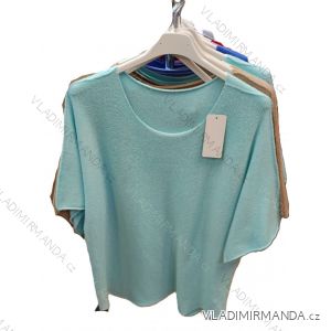 Sveter úpletový tenký dlhý rukáv dámsky (S/M/L ONE SIZE) TALIANSKA MÓDA IMSM250206
