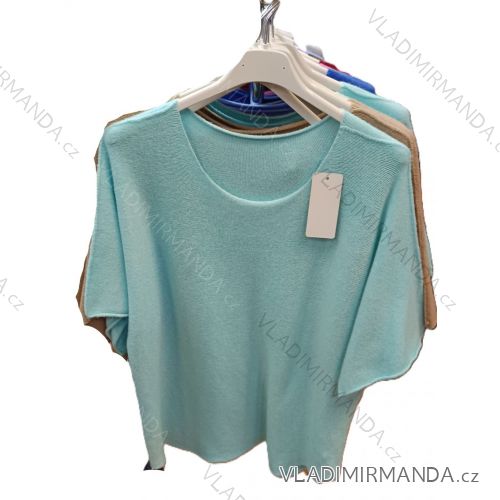 Sveter úpletový tenký dlhý rukáv dámsky (S/M/L ONE SIZE) TALIANSKA MÓDA IMSM250206