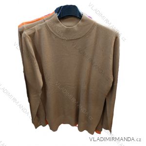 Sveter úpletový tenký dlhý rukáv dámsky (S/M/L ONE SIZE) TALIANSKA MÓDA IMSM250208