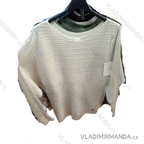Sveter tenký dlhý rukáv dámsky (S/M/L ONE SIZE) TALIANSKA MÓDA IMSM250209