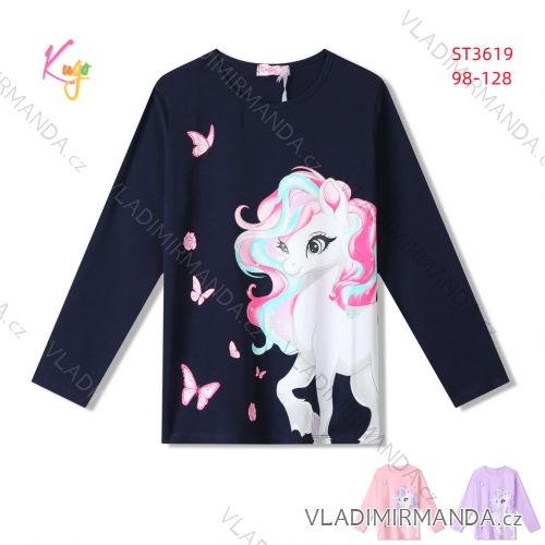 Tričko dlhý rukáv detské dievčenské (98-128) KUGO ST3619
