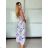 Šaty dlhé letné citrónky lemon, kvetované na ramienka dámske DIXIE (XS/S/M ONE SIZE) TALIANSKA MÓDA IMWHD252134-3/DUR XS/S/M fialová