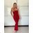 Šaty dlhé elegantný letný carmen cez prsia dámske (XS/S/M ONE SIZE) TALIANSKA MÓDA IMM25M34075/DU -   čierna
 -   S / M