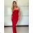 Šaty dlhé elegantný letný carmen cez prsia dámske (XS/S/M ONE SIZE) TALIANSKA MÓDA IMM25M34075/DU -   čierna
 -   S / M