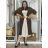 Cardigan pletený dlhý rukáv dámsky ANDY (XS/S/M/L/XL ONE SIZE) TALIANSKA MÓDA IMD22899/DUR S/M/L tmavo hnedá