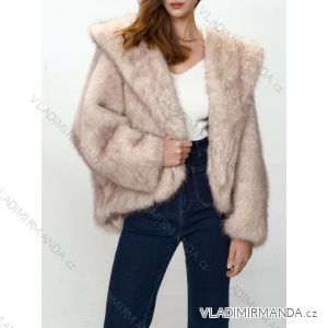 Kabát teplý zimný dlhý rukáv dámsky nadrozmer (48/50/52 ONE SIZE) TALIANSKA MÓDA IMD25197