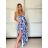Šaty dlhé letné na ramienka dámske (S/M ONE SIZE) TALIANSKA MÓDA IMPBB24B25181/DUR -   modrá -   S / M