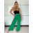 Nohavice dlhé letné dámske (S/M/L ONE SIZE) TALIANSKA MÓDA IMM25M10392/DU -   zelená -   S/M/L