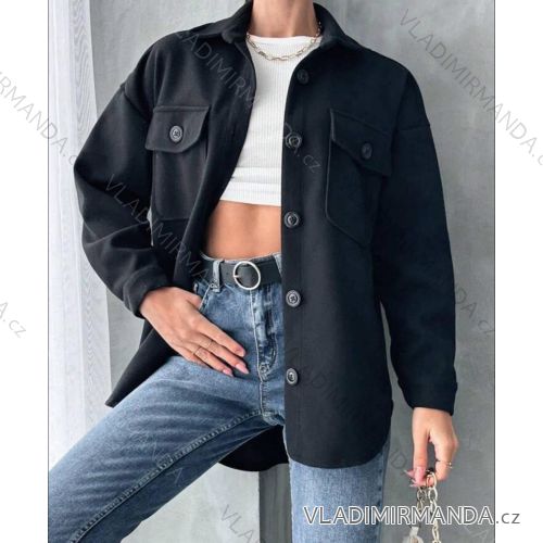 Košeľa klasik dlhý rukáv dámska nadrozmer (52/54/56 ONE SIZE) TALIANSKA MÓDA IMD25207