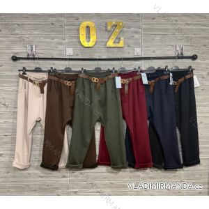 Nohavice elegantné s opaskom dámske (S/M/L ONE SIZE) TALIANSKA MÓDA IMPOZ253139