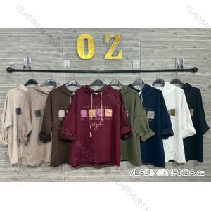 Mikina s kapucňou dlhý rukáv dámska (S/M/L ONE SIZE) TALIANSKA MÓDA IMPOZ25SM-282601
