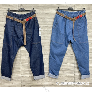 Nohavice elegantné s opaskom dámske (S/M/L ONE SIZE) TALIANSKA MÓDA IMPOZ2525444