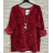 Tunika s príveskom 3/4 dlhý rukáv dámska (S/M/L ONE SIZE) TALIANSKA MÓDA IMPOZ25JSD-9613