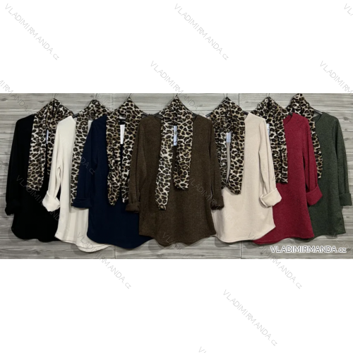 Tunika 3/4 dlhý rukáv dámska (S/M/L ONE SIZE) TALIANSKA MÓDA IMPOZ25JSD-8005