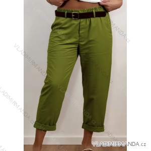 Nohavice dlhé s opaskom dámske (S/M/L ONE SIZE) TALIANSKA MÓDA IMPOZ25LV-25138