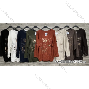 Tunika 3/4 dlhý rukáv dámska (S/M/L ONE SIZE) TALIANSKA MÓDA IMPOZ25LV-25411