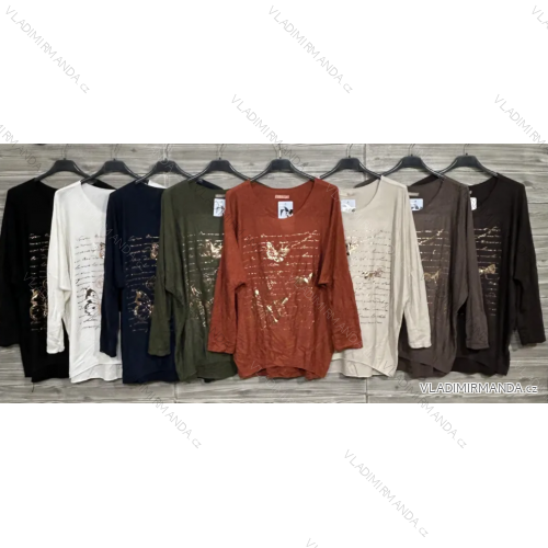 Tunika 3/4 dlhý rukáv dámska (S/M/L ONE SIZE) TALIANSKA MÓDA IMPOZ25LV-25411