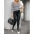 Sveter úpletový riadkový dlhý rukáv dámsky (S/M/L ONE SIZE) TALIANSKA MÓDA IMD25214