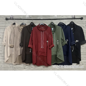 Tunika predĺžená s vreckami dlhý rukáv dámska (S/M/L ONE SIZE) IMPOZ25SM-283163