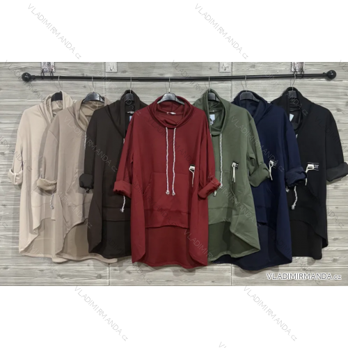 Tunika predĺžená s vreckami dlhý rukáv dámska (S/M/L ONE SIZE) IMPOZ25SM-283163