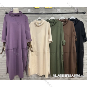 Šaty 3/4 dlhý rukáv dámske (S/M/L ONE SIZE) TALIANSKA MÓDA IMPOZ25HP-24904