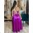 Šaty dlhé elegantné na ramienka dámske (S/M ONE SIZE) TALIANSKA MODA IM323013