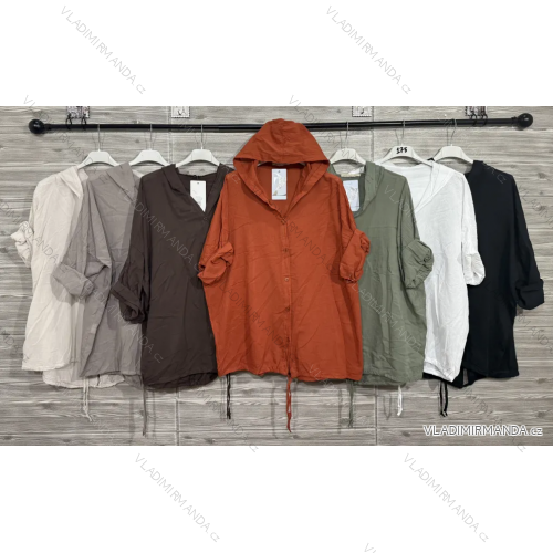 Košeľa s kapucňou 3/4 dlhý rukáv dámska (S/M/L ONE SIZE) IMPOZ25AM-4902