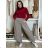 Nohavice manžerstrové  oversize dlhé dámske VERONA (M/L/XL ONE SIZE) TALIANSKA MóDA IMSM2511441