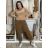 Nohavice manžerstrové  oversize dlhé dámske VERONA (M/L/XL ONE SIZE) TALIANSKA MóDA IM4251149/DU M/L/XL zelená khaki