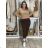 Nohavice manžerstrové  oversize dlhé dámske VERONA (M/L/XL ONE SIZE) TALIANSKA MóDA IM4251149/DU M/L/XL zelená khaki