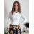 Tričko elegantný dlhý rukáv dámske (XS/S/M ONE SIZE) TALIANSKA MóDA IMM23M31346