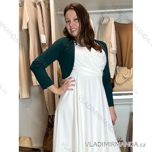 Bolerko dlhý rukáv dámsky (S / M / L ONE SIZE) TALIANSKÁ MÓDA IM322203/DUR smaragdová M/L
