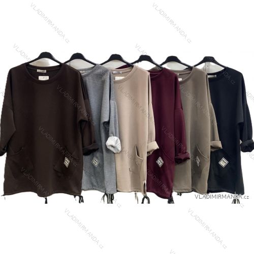 Tunika teplá dlhý rukáv dámska nadrozmer (48/50/52 ONE SIZE) TALIANSKA MÓDA IMC25418