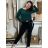 Rifle jeans MOM FIT dámske nadrozměr (M-3XL) MOON GIRL MA525KF520-2/DU 3XL čierna