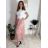 Sukňa letná dlhá dámska (S/M/L ONE SIZE) TALIANSKA MÓDA IMSH25SL202/DR ružová staroružová S/M/L