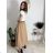 Sukňa dlhá s opaskom dámska (S/M/L ONE SIZE) TALIANSKA MÓDA IM425444/DU - šedá - S/M/L