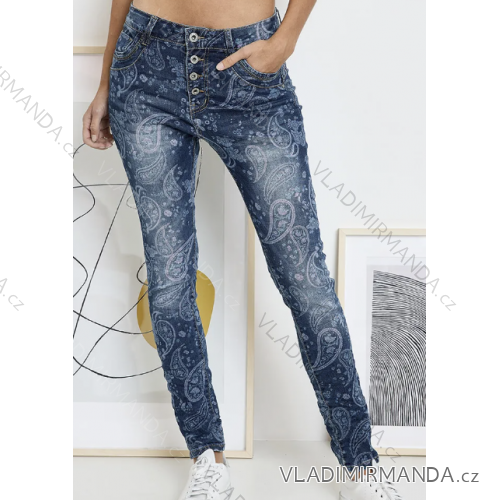 Nohavice jeans dlhé dámske (XS-2XL) TALIANSKA MÓDA IMPOZ25JW-JW22227