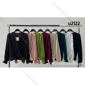 Tunika košeľová dlhý rukáv dámska (XS/S/M ONE SIZE) TALIANSKA MÓDA IMM25M2122