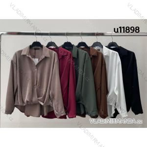 Tunika košeľová dlhý rukáv dámska (XS/S/M ONE SIZE) TALIANSKA MÓDA IMM25M11989