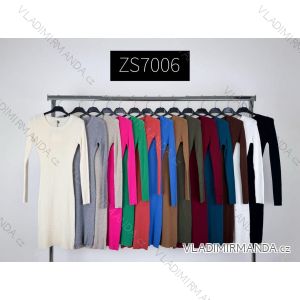 Šaty dlhý rukáv dámske (S/M/L ONE SIZE) TALIANSKA MÓDA IMM25M7006